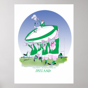 3 cheers ireland rugby, tony fernandes poster