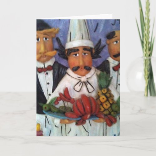 3 CHEFS ALL OCCASION BLANK GREETING CARD