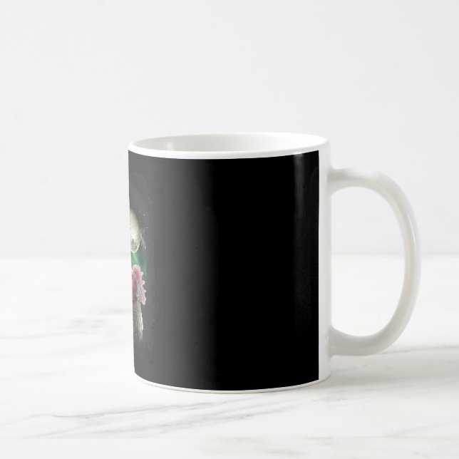 3 Chicken Moon Wolf Chickens Howling Wolves  Coffee Mug (Right)