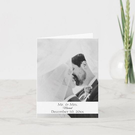 3 Choice Photo Minimalist Wedding Thank You Lower Invitation