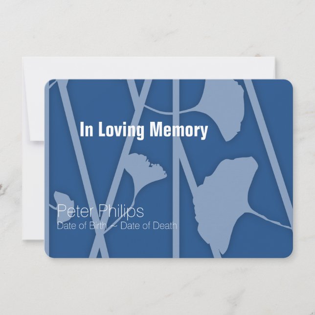 3 Choose Your Background Color Memorial Service Invitation (Front)