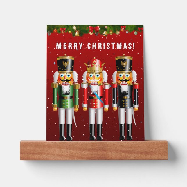 3 Christmas Nutcrackers Picture Ledge (Front)