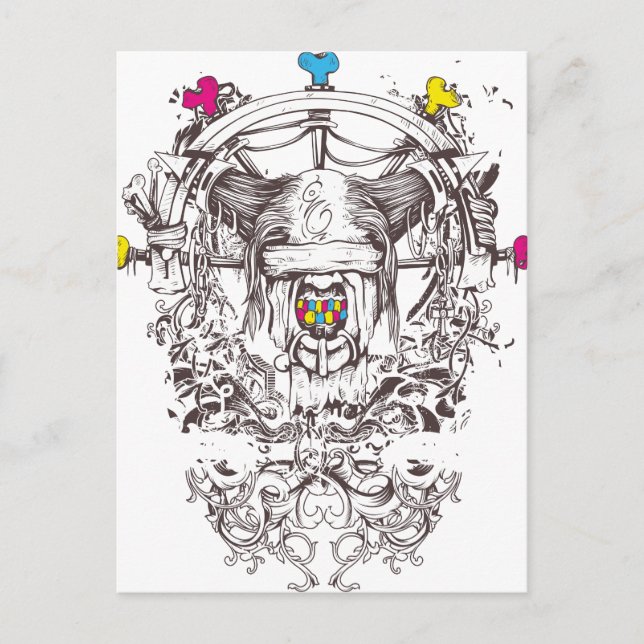 3 Color Art Postcard (Front)