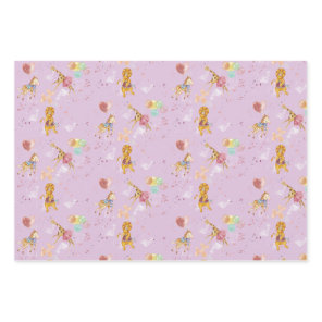 3-color Savanna Flat Wrapping Paper 3 sheets