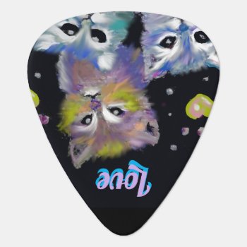3 Colorful Kitties Guitar Pick by UndefineHyde at Zazzle