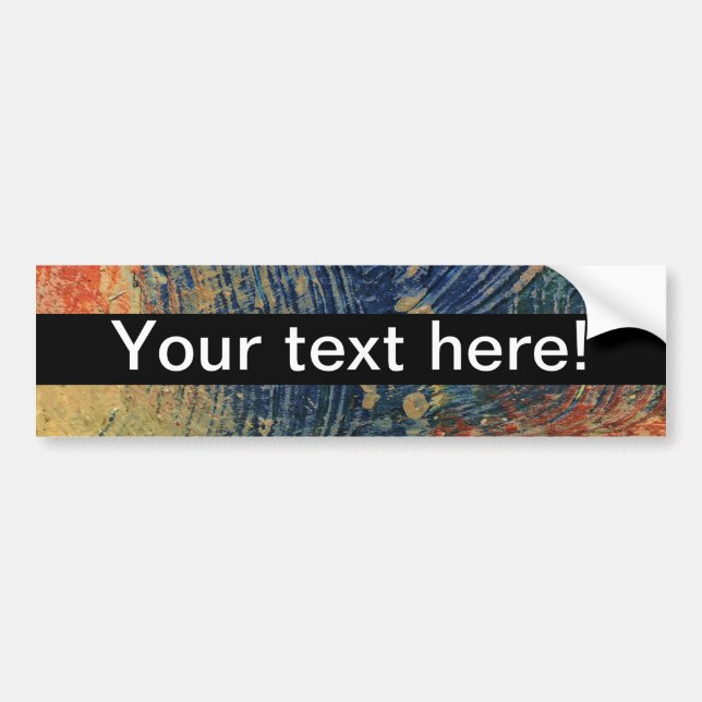 3 colors paint bumper sticker (Front)