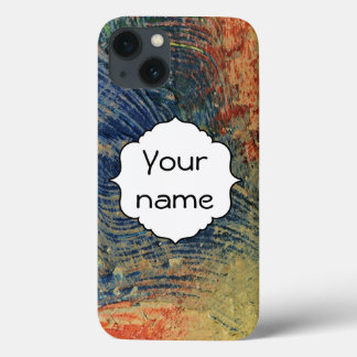 3 colors paint iPhone 13 case