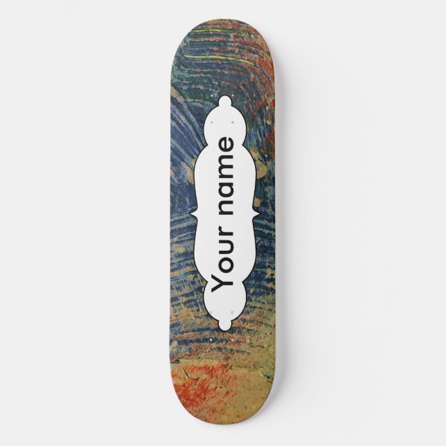 3 colors paint skateboard (Front)