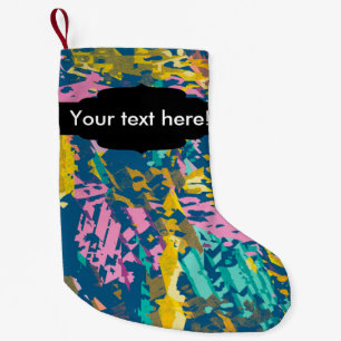 3 colors texture small christmas stocking