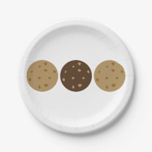 3 Cookies Paper Plates