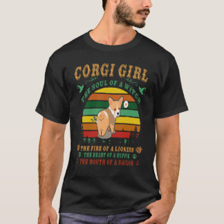 3 Corgi The Soul Of A Witch Corgi T-Shirt