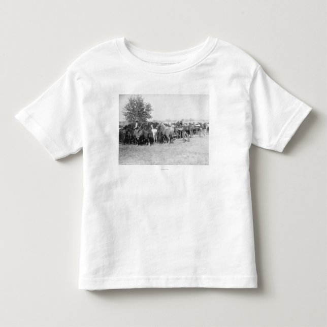 3 Cowboys Roping Horses PhotographSouth Dakota Toddler T-shirt (Front)
