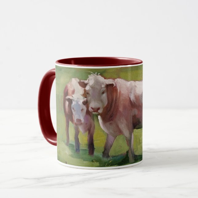 3 Cows in a Landscape Mug (Front Left)