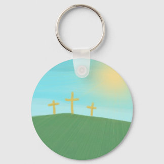 3 Crosses Keychain