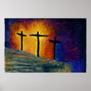 3 crosses “Today you will be with me in Paradis Poster