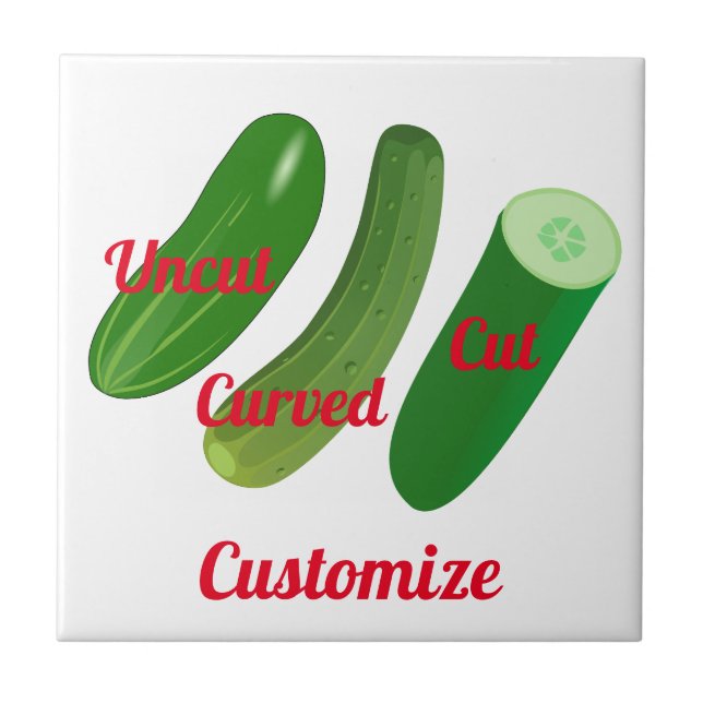 3 Cucumbers Thunder_Cove Ceramic Tile (Front)