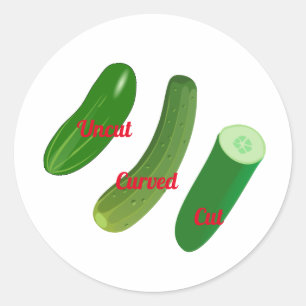 3 Cucumbers Thunder_Cove Classic Round Sticker