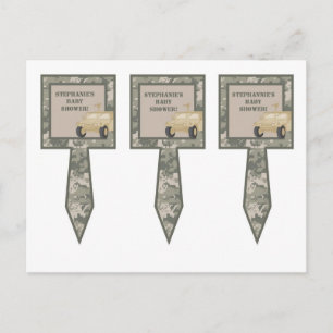 3 Cup Cake Picks ARMY ACU Camoflauge Digital Camo Invitation Postcard