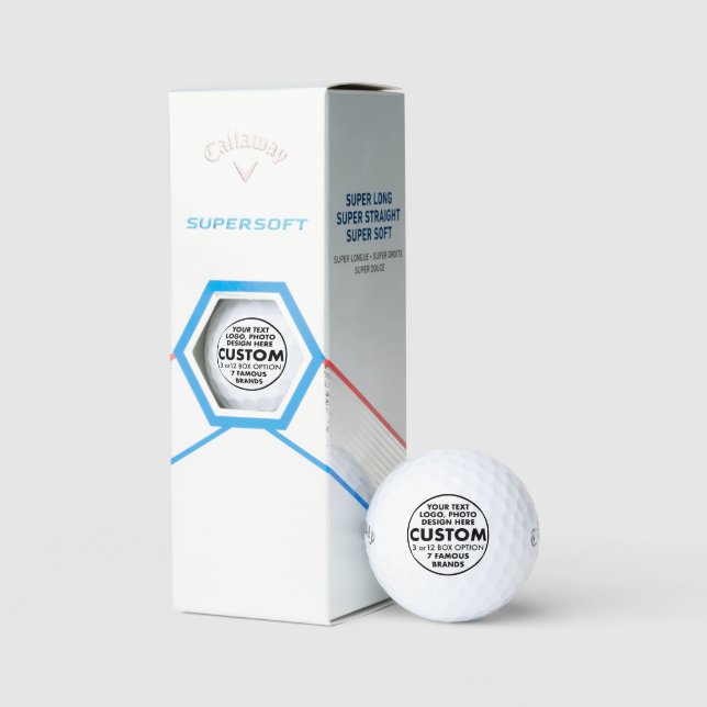 3 Custom Personalized Callaway Supersoft Golf Balls (Packaging)