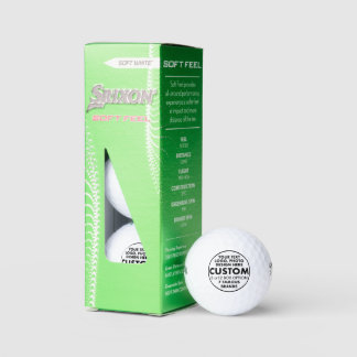 3 Custom Personalized Srixon Soft Feel Golf Balls