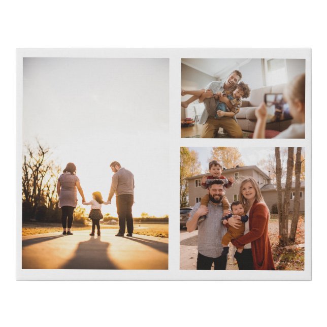 3 Custom Photo Collage Art & Wall Décor (Front)