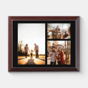 3 Custom Photo Collage Personalized Award Plaque