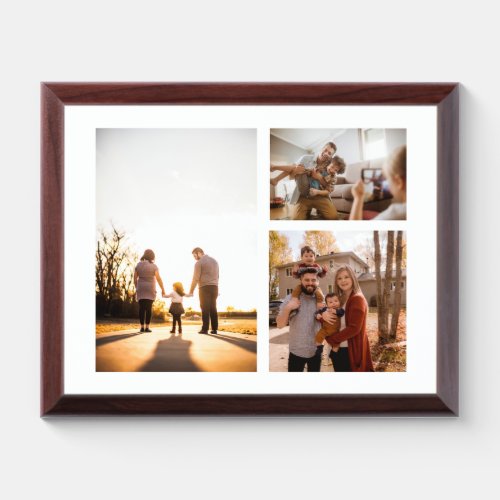 3 Custom Photo Collage Personalized Award Plaque