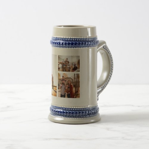 3 Custom Photo Collage Personalized Beer Stein