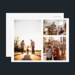 3 Custom Photo Collage Personalized Holiday Postcard<br><div class="desc">Introducing our personalized photo collage postcard - the perfect way to send your warmest wishes and fondest memories to your loved ones! Whether you're celebrating a graduation, honoring family, cherishing friends, or remembering a vacation trip, our custom postcard is the ultimate way to commemorate any occasion. With our easy-to-use design...</div>