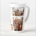 3 Custom Photo Collage Personalized Latte Mug<br><div class="desc">Introducing our personalized photo collage latte mug - the perfect way to start your day with a warm cup of coffee or tea surrounded by your favorite memories! Whether you're celebrating a graduation, honoring family, cherishing friends, or remembering a vacation trip, our custom latte mug is the ultimate way to...</div>