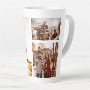 3 Custom Photo Collage Personalized Latte Mug