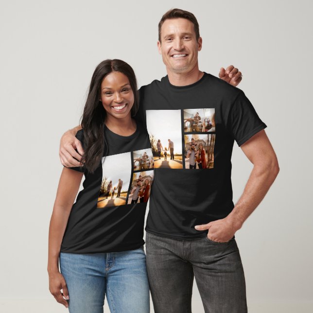 3 Custom Photo Collage Personalized T-Shirt (Unisex)