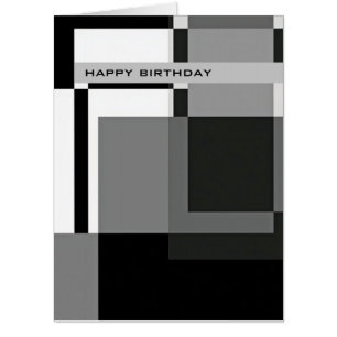 3 Custom Photos Abstract Modern Minimal Birthday Card