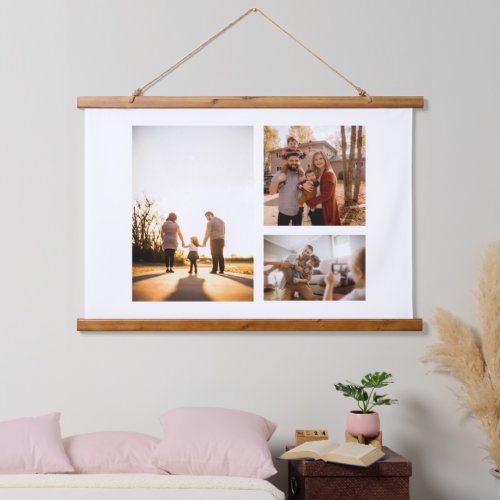 3 Custom Template Photo Collage Hanging Tapestry