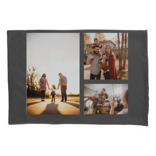 3 Custom Template Photo Collage Pillow Case
