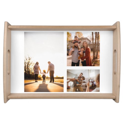 3 Custom Template Photo Collage Serving Tray