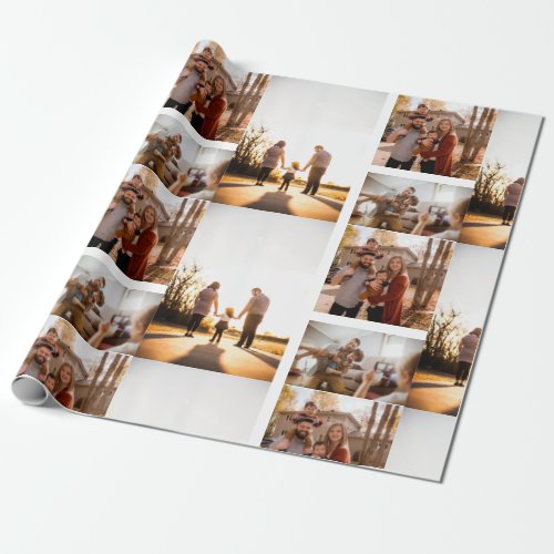 3 Custom Template Photo Collage Wrapping Paper