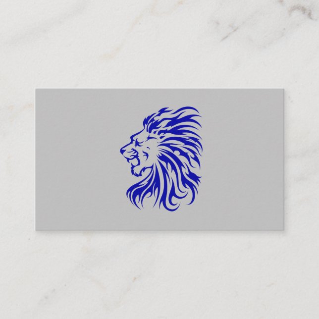 3.customizable lion the king of jungle,lion lover business card (Front)