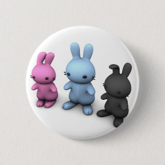3 cute wabbits button