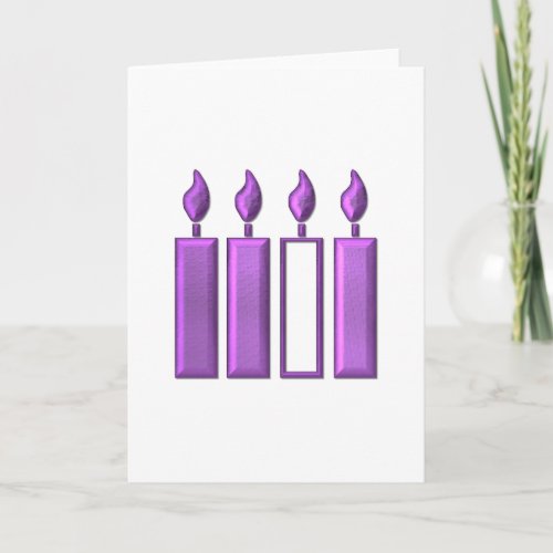 3_D Advent Wreath Candles Card