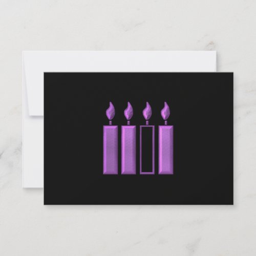 3_D Advent Wreath Candles RSVP Card