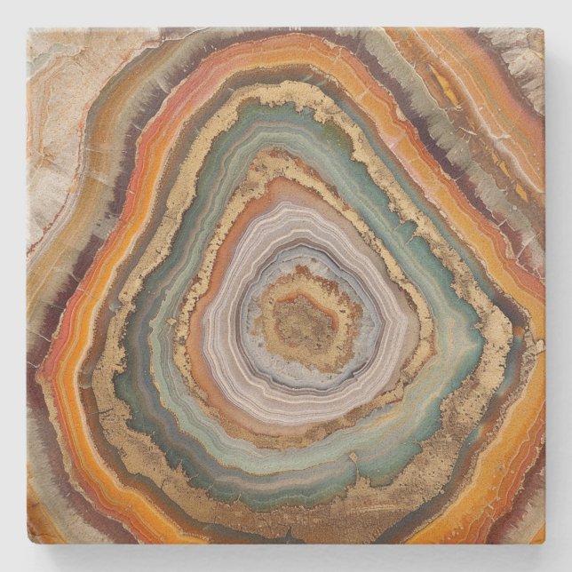 3 D Agate Stone Coaster (Front)