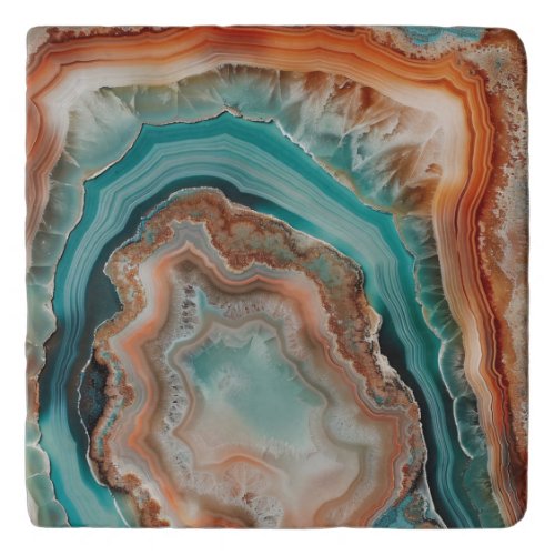 3 D Agate Stone Trivet