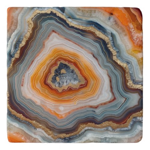 3 D Agate Stone Trivet