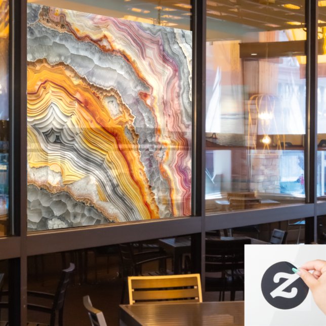 3 D Agate Window Cling (Restaurant Window)