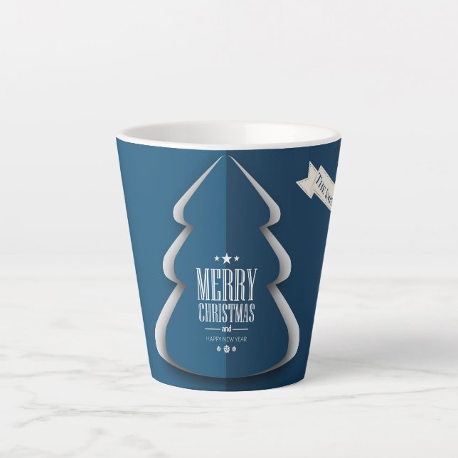 3-D Christmas Tree Latte Mug (Front)
