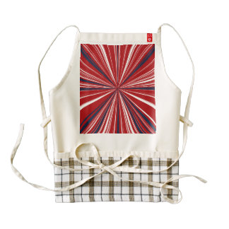 3-D explosion in Patriotic Colors Zazzle HEART Apron