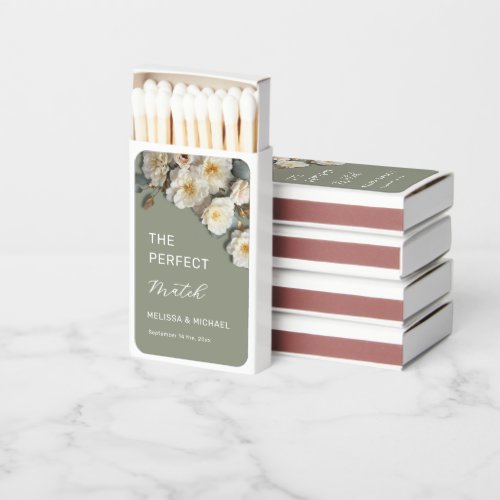 3 D Floral "The Perfekt Match" Matchboxes