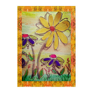 3-D Flowers Acrylic Print