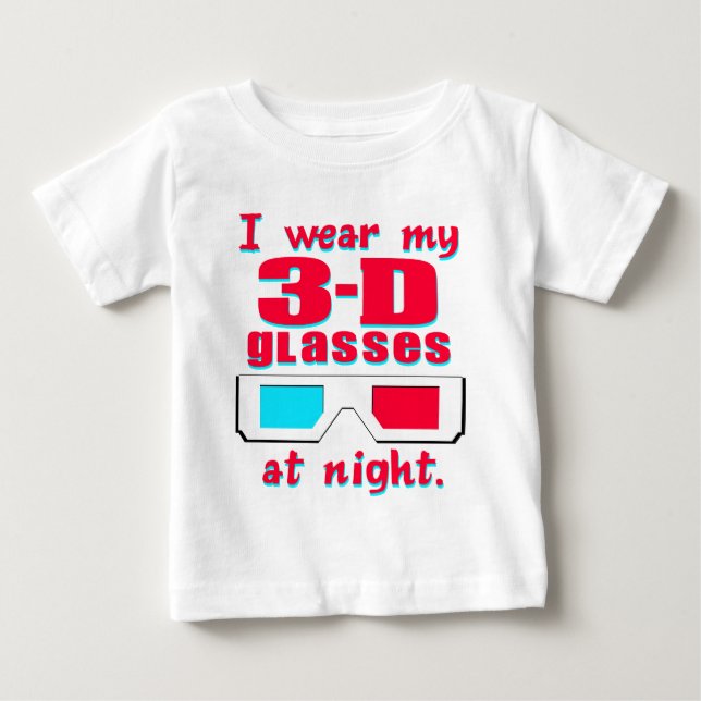 3-D Glasses Baby T-Shirt (Front)